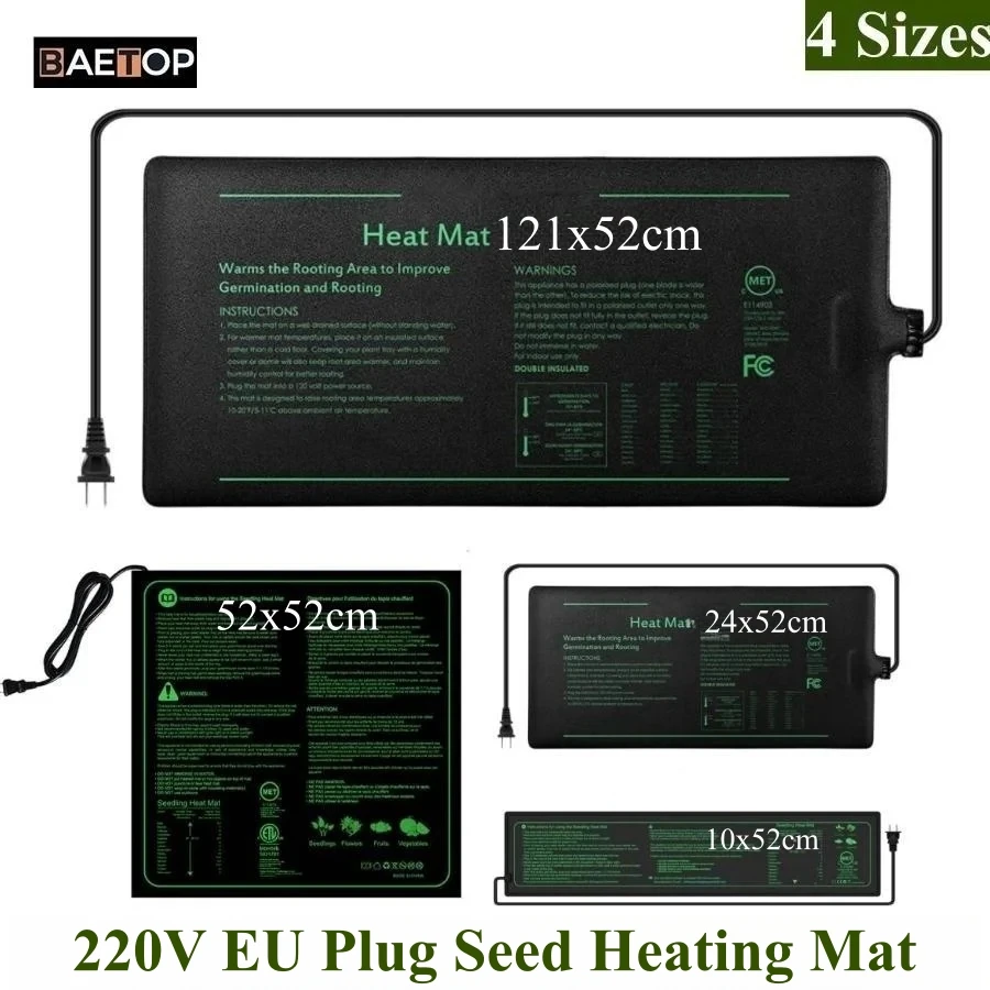 4 Sizes 220V EU Plug Seedling  - Seedling Heat Mat 评论和价格