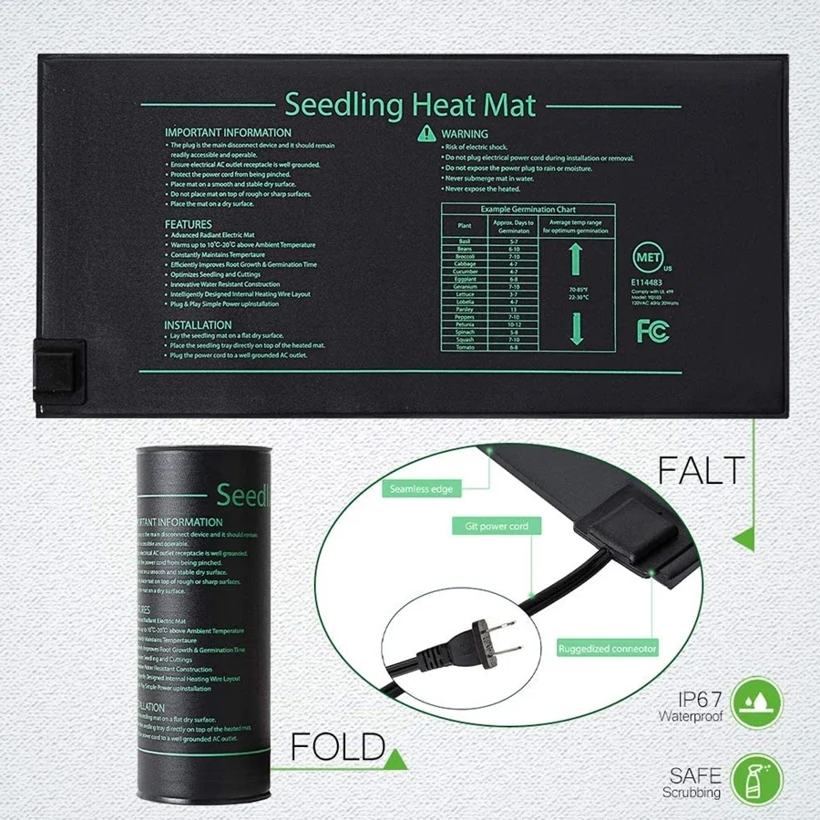 4 Sizes 220V EU Plug Seedling  - Seedling Heat Mat 评论和价格