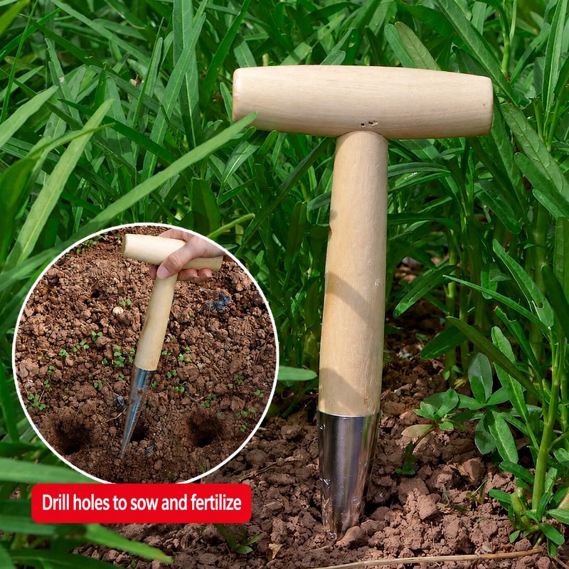 T Shape Wooden Handle Garden D - Vegetable Transplanter 评论和价格