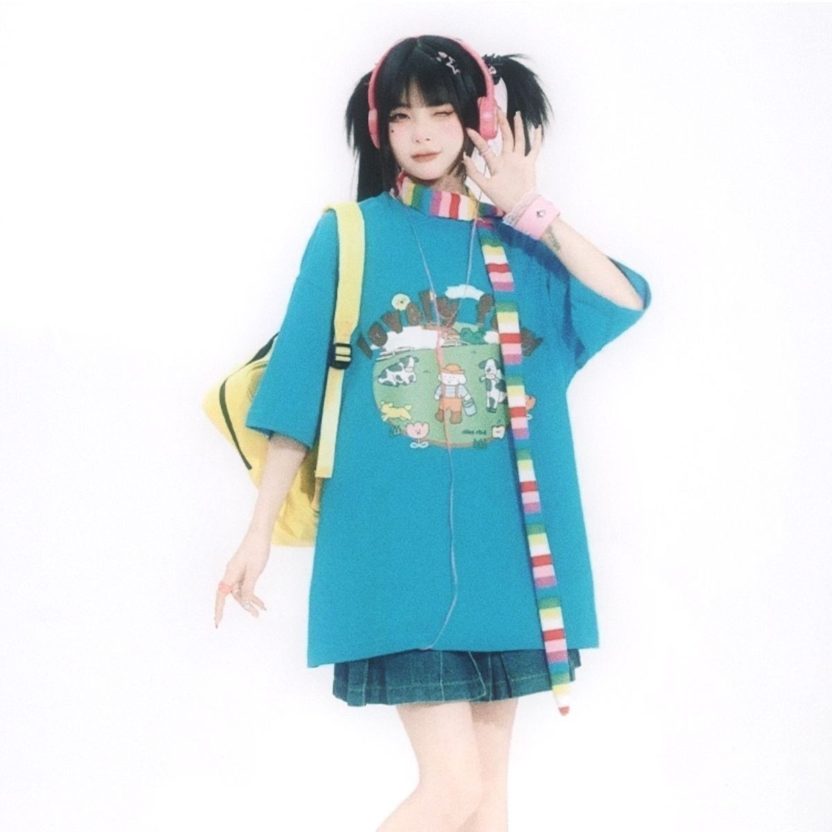 Y2K Aesthetic Oversized T-Shir - Farming Japan 评论和价格