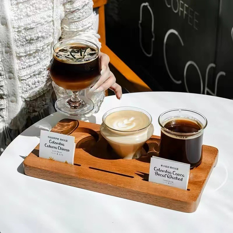 Wooden Coffee Cup Tray, Farm H - Farming Japan 评论和价格