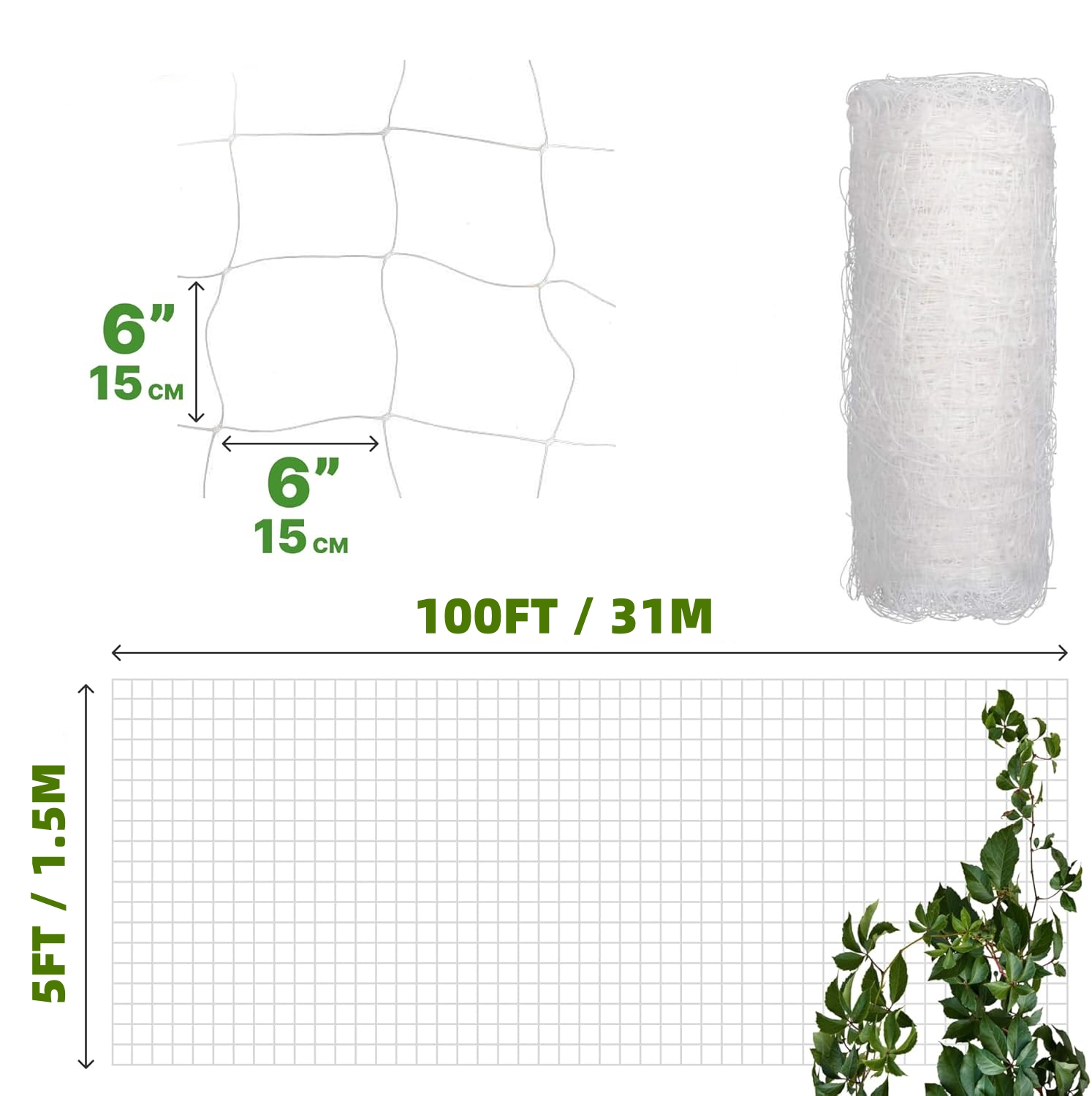 Plastic Trellis Netting 4x100f - Hydroponic Nft Channel 评论和价格